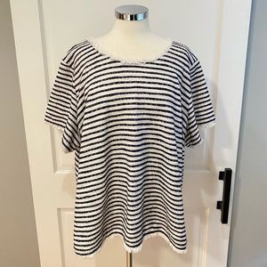 Green Envelope Los Angeles Striped Top Size 3X